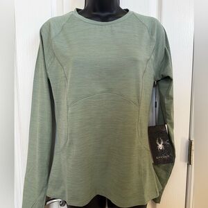 Spyder Active Women’s Athletic Running Top Green Size M